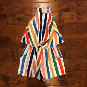 Striped impressions boutique romper size small